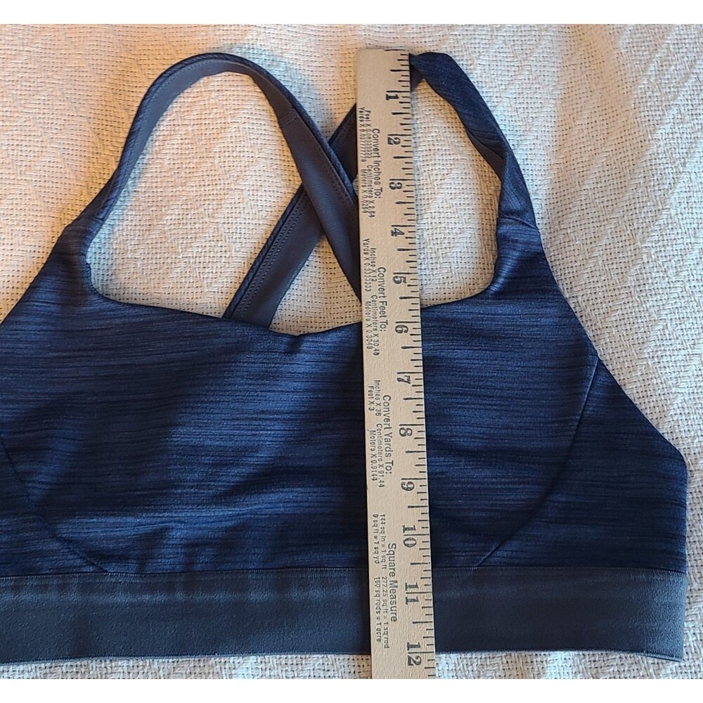Patagonia Womens M Blue Heathered Unlined Wireless Cross Back Sports Bra Running - Picture 9 of 11